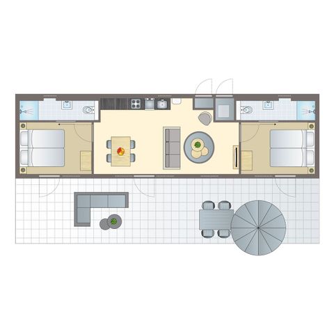 Bungalow 4 Personen - 4-Personen-Unterkunft