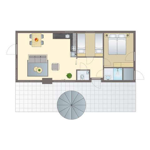 Bungalow 4 Personen - 4-Personen-Unterkunft