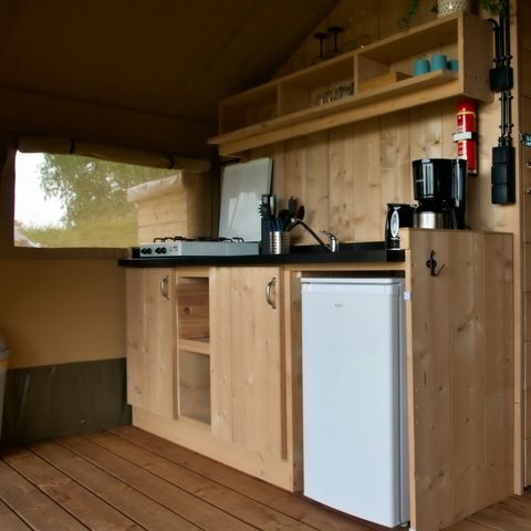 Safarizelt 4 Personen - einschließlich sanitärer Einrichtungen