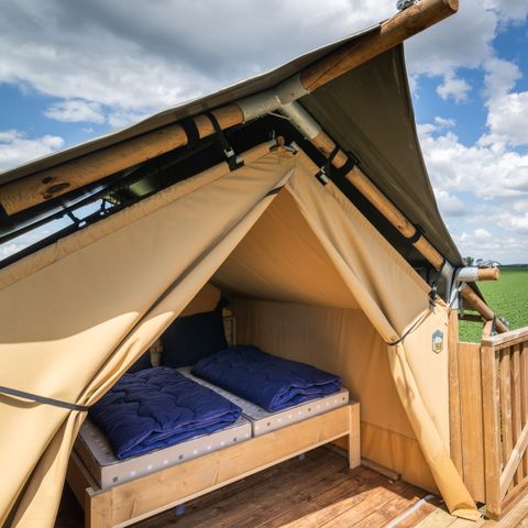 SafariZelt 2 Personen - einschließlich sanitärer Einrichtungen