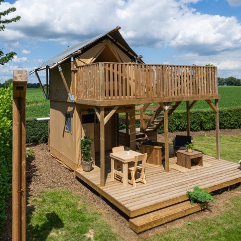 SafariZelt 2 Personen - einschließlich sanitärer Einrichtungen