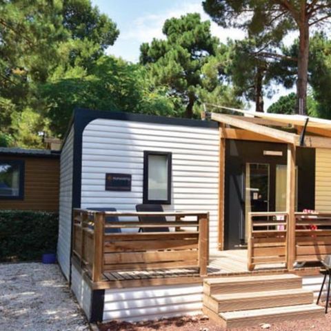 Mobilheim 4 Personen - Premium | 2 Schlafz. | 4 Pers. | Lounge Terrasse | Klimaanlage
