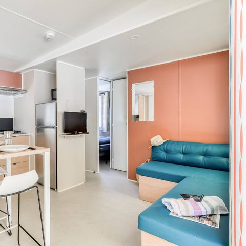 Mobilheim 6 Personen - Premium | 3 Schlafz. | 6 Pers. | Lounge Terrasse | Klimaanlage