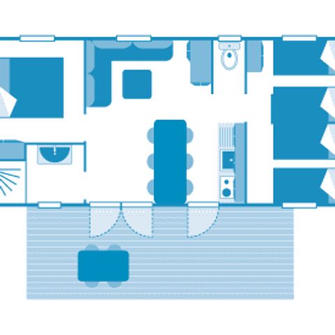 Mobilheim 6 Personen - Cottage 6p 3ch ****