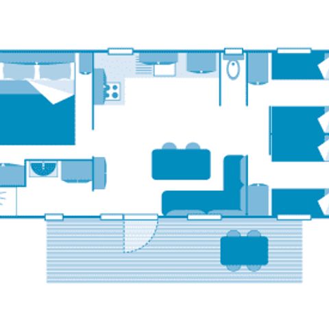 Mobilheim 6 Personen - Cottage 6p 3ch ***