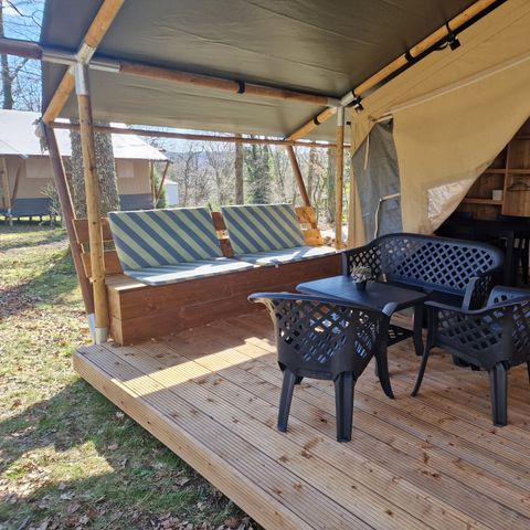 Safarizelt 4 Personen - einschließlich sanitärer Einrichtungen