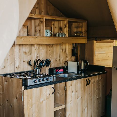 SafariZelt 6 Personen - einschließlich sanitärer Einrichtungen