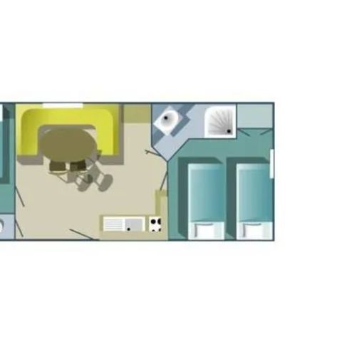 Mobilheim 4 Personen - Komfort - 2 Zimmer