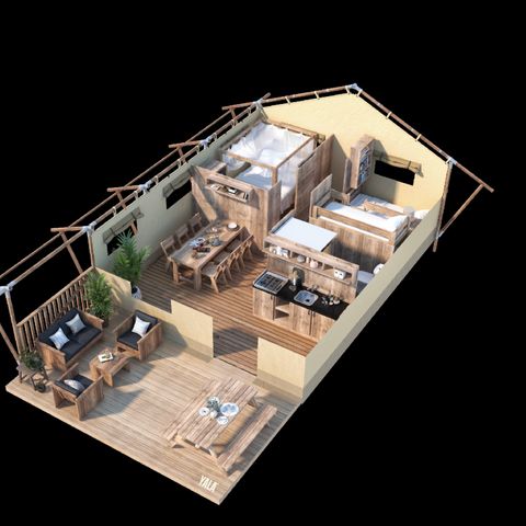 Safarizelt 5 Personen - Safari-Lodge A