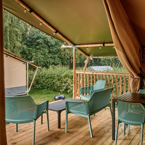 Safarizelt 4 Personen - einschließlich sanitärer Einrichtungen