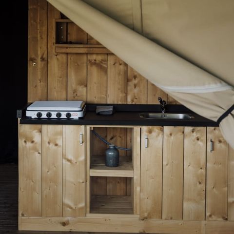 Safarizelt 4 personen - Glampingzelt inkl. Sanitäranlagen
