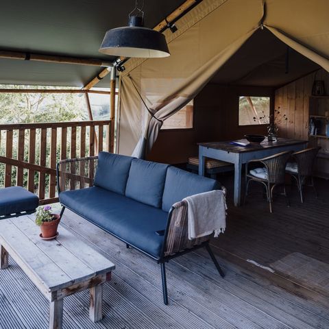 Safarizelt 4 personen - Glampingzelt inkl. Sanitäranlagen