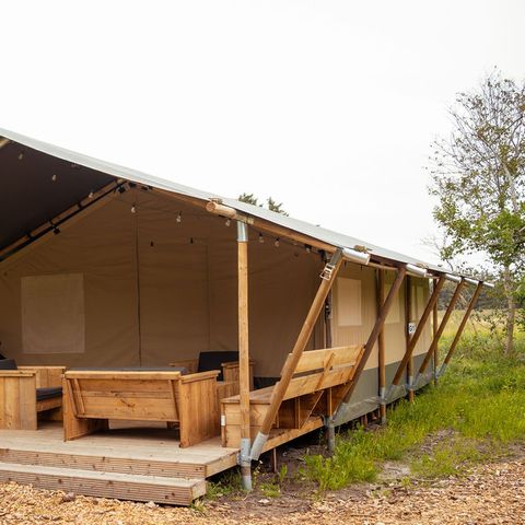 SafariZelt 6 Personen - einschließlich sanitärer Einrichtungen