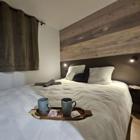 Mobilheim 4 Personen - Mobilheim premium MIT AUSBLICK und Klimaanlage 2 Schlafzimmer 4 Personen