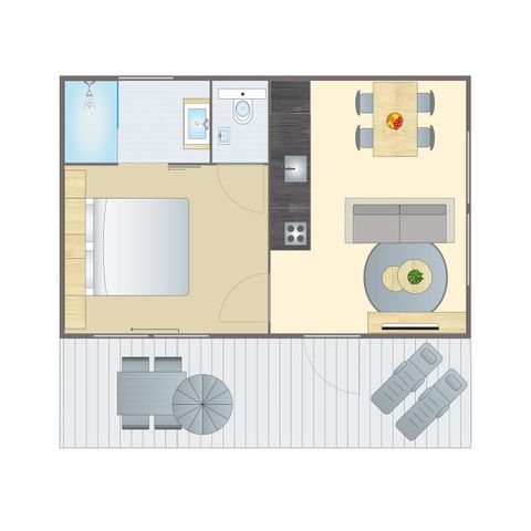 Chalet 2 Personen - 2-Personen-Ferienhaus