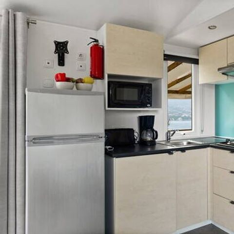 Mobilheim 5 Personen - Comfort | 3 Zimmer | Kapazität 5 Personen | Erhöhte Terrasse | 1 Badezimmer | Klimaanlage