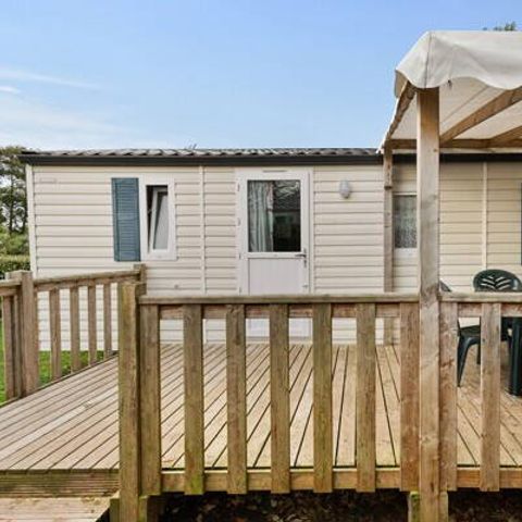 Mobilheim 5 Personen - Comfort | 3 Zimmer | Kapazität 5 Personen | Höher gelegene Terrasse| 1 Badezimmer | Klimaanlage