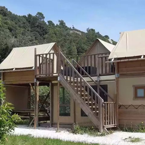 Zelt 6 Personen - Zelt Lodge Tilleul 3 Schlafz. 6 Pers.