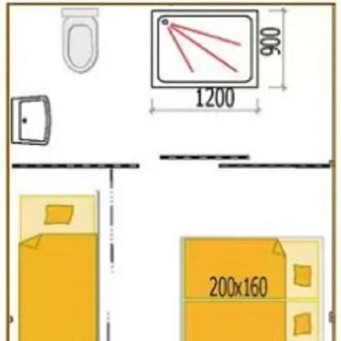 Zelt 3 Personen - Zelt Lodge Eiche PMR 1 Schlafz. 3 Pers.