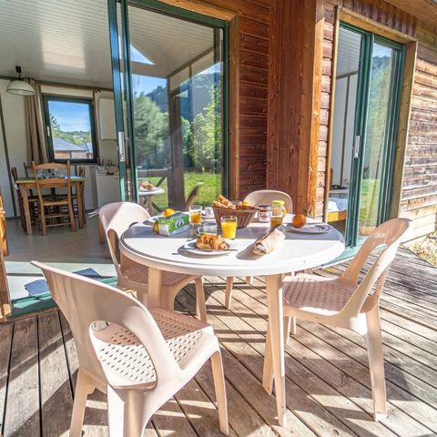 Chalet 6 Personen - Chalet in HARMONIE mit der Natur - 31m² - 2 Zimmer mit Flussblick