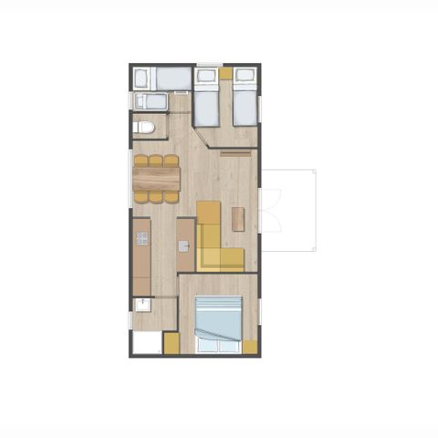 Bungalow 6 Personen - Charlies Dünenhaus