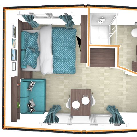 Mobilheim 2 Personen - Kleines Haus