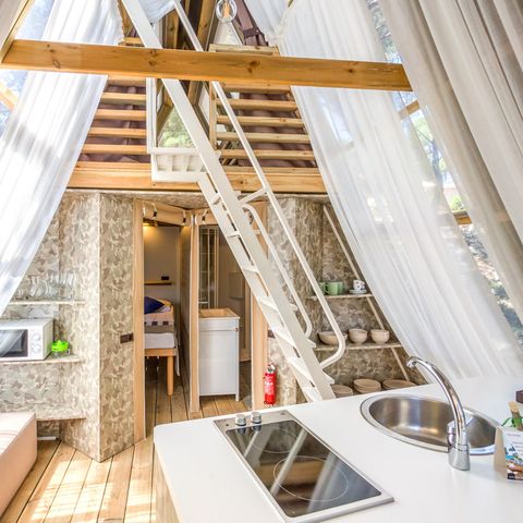 Zelt 4 Personen - Lodge-Zelt mit zwei Schlafzimmern (2+2)