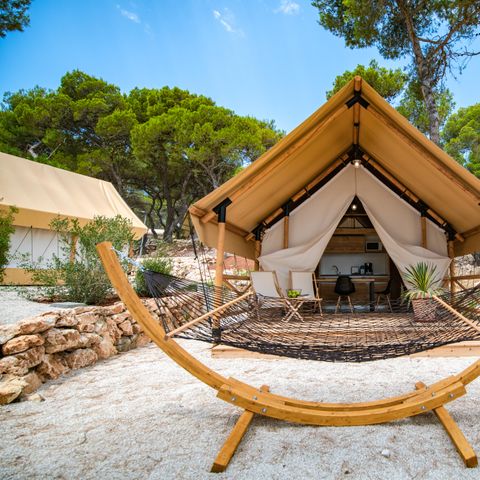 Zelt 4 Personen - Safarizelt mit zwei Schlafzimmern (2+2)