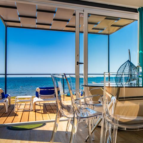 Mobilheim 5 Personen - Camping Villa erste Reihe zum Meer