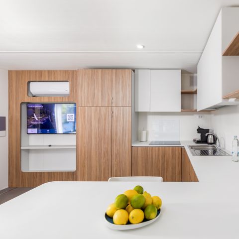 Mobilheim 6 Personen - Deluxe Camping Villa erste Reihe zum Meer