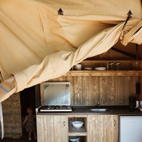 Safarizelt 4 Personen - einschließlich sanitärer Einrichtungen