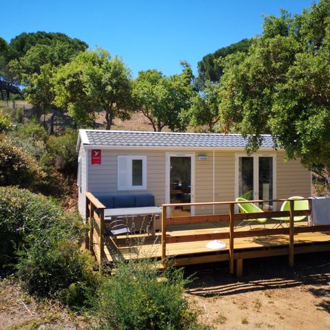 Mobilheim 4 personen - Esterel – - VIP Confort - EVO – 29 m² – Meerblick und Whirlpool