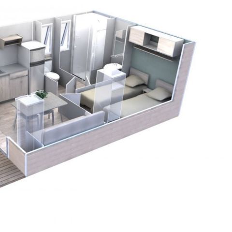 Mobilheim 6 personen - Estérel – - VIP Confort - EVO 29 m² – Meerblick / Whirlpool