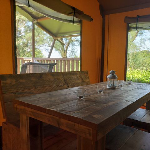 Safarizelt 6 Personen - einschließlich sanitärer Einrichtungen