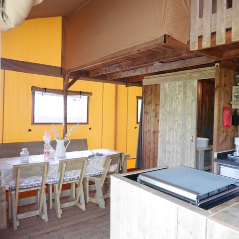 Safarizelt 6 Personen - Unterkunft inkl. Sanitäranlagen