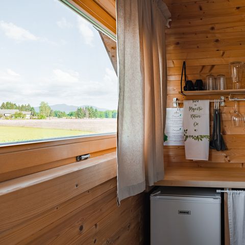 Chalet 4 Personen - Wooden house HIS, 22m² - Private Toilette, Sink & Outdoor Tub