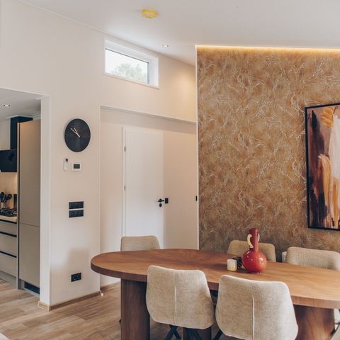 Ferienhaus 6 personen - Blick auf den Bach mit Whirlpool und Sauna