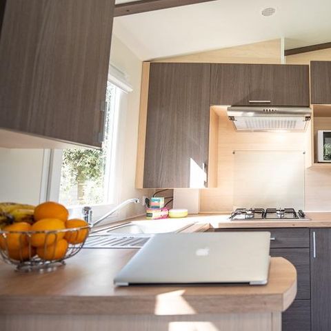 Mobilheim 4 Personen - Cottage Grand Confort Maledives 32m² - 2 Zimmer / ÜBERDECKTE HOLZTERRASSE