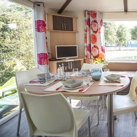 Mobilheim 4 Personen - Cottage Grand Confort Maledives 32m² - 2 Zimmer / ÜBERDECKTE HOLZTERRASSE