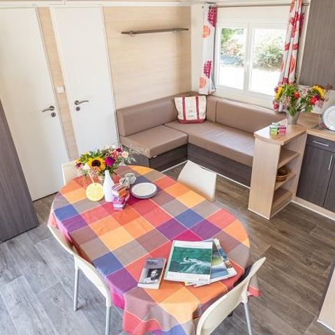 Mobilheim 6 Personen - Cottage Grand confort Florès 35m² - 3 Zimmer / Überdachte Holzterrasse