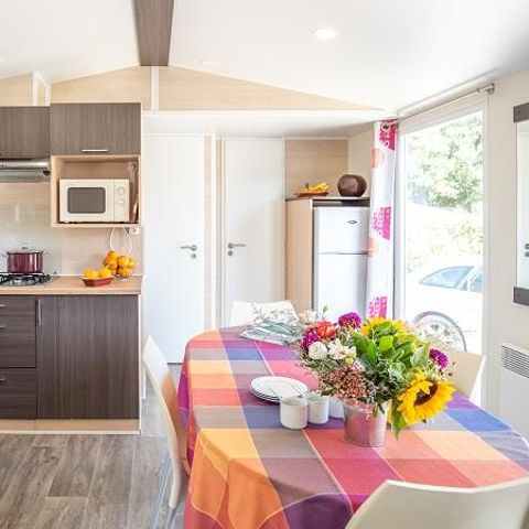 Mobilheim 6 Personen - Cottage Grand confort Florès 35m² - 3 Zimmer / Überdachte Holzterrasse