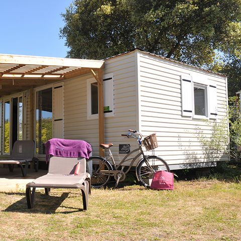 Mobilheim 6 Personen - Cottage Grand confort Florès 35m² - 3 Zimmer / Überdachte Holzterrasse