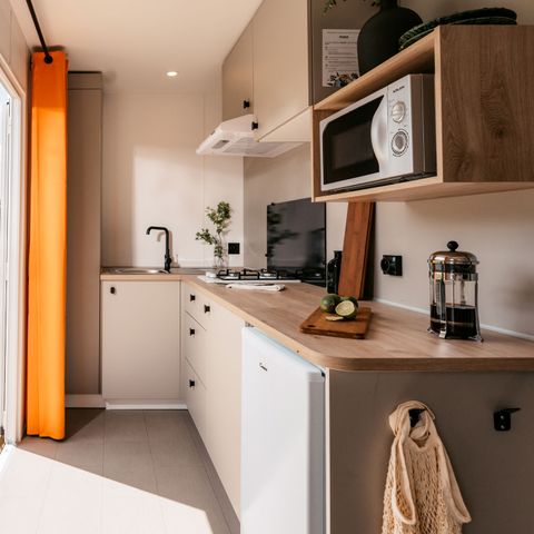 Mobilheim 2 Personen - Mobilheim Confort - 1 Schlafzimmer - halbüberdachte Terrasse