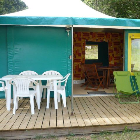 Zelt 5 Personen - Kanada Komfort mit Duschkabine und Toilette