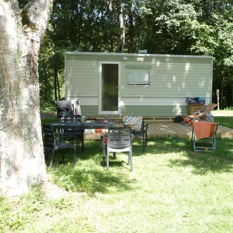 Mobilheim 4 Personen - Tilleul Eco (2 Erwachsene + 2 Kinder) - 2 Zimmer ohne Sanitäranlagen + Terrasse 12.50m².