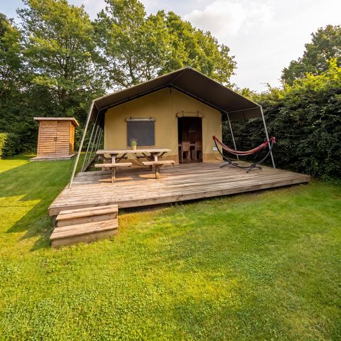 Safarizelt 5 personen - Glamping-Lodge mit eigenem Sanitärbereich