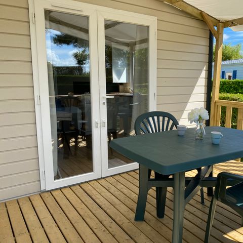 Mobilheim 2 Personen - 1 Schlafzimmer - überdachte Terrasse