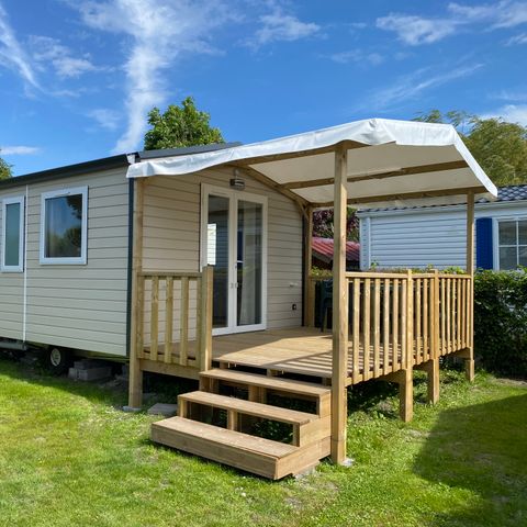 Mobilheim 2 Personen - 1 Schlafzimmer - überdachte Terrasse