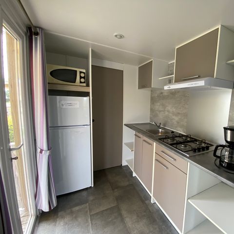 Mobilheim 4 Personen - 2 Schlafzimmer - überdachte Terrasse