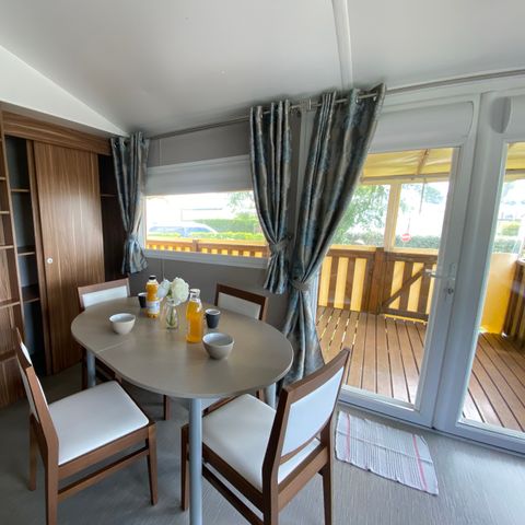 Mobilheim 4 Personen -  2 Schlafzimmer - überdachte Terrasse - exklusiv